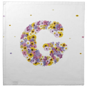 Flower letter g napkin