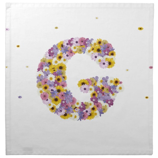 Flower letter g napkin (Front)