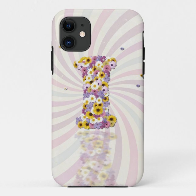 Flower letter I Case-Mate iPhone Case (Back)