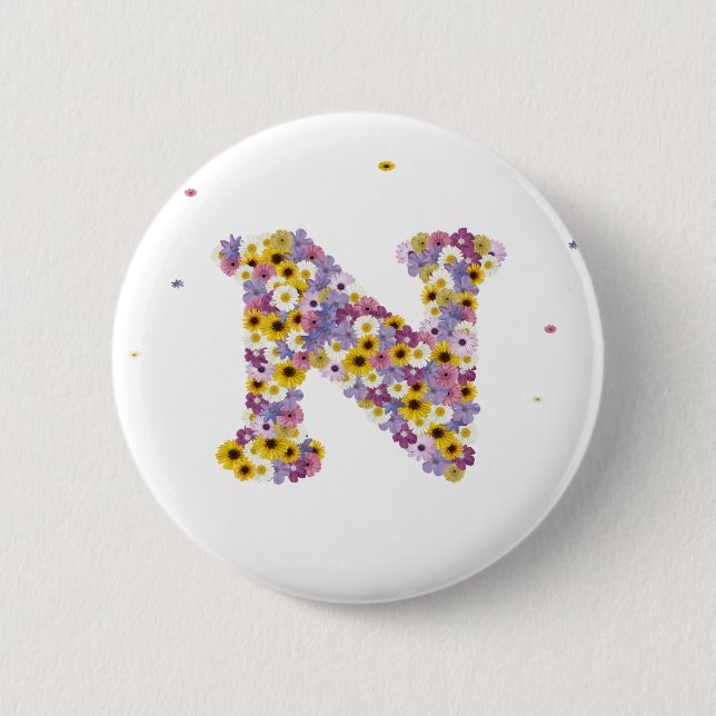 Flower letter N Button (Front)