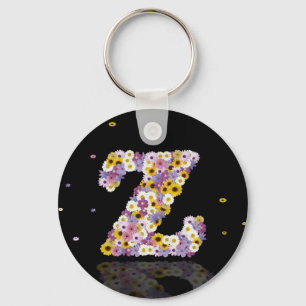 Flower letter Z Keychain