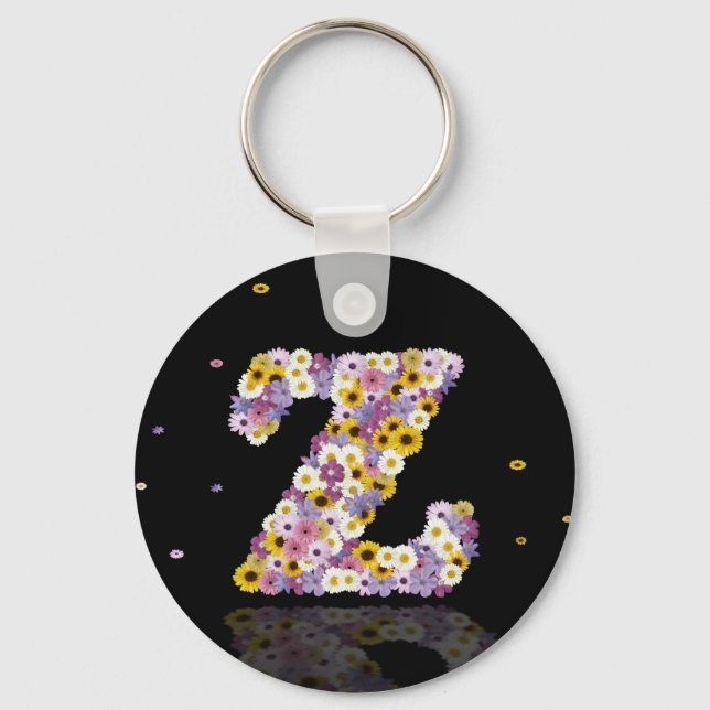 Flower letter Z Keychain (Front)
