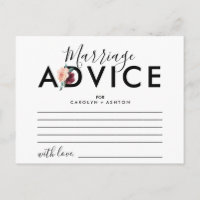 Flower Lettering | Maroon Marriage Advice Cards