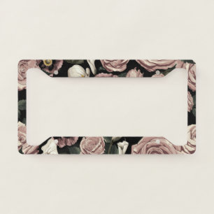 flower license plate frame