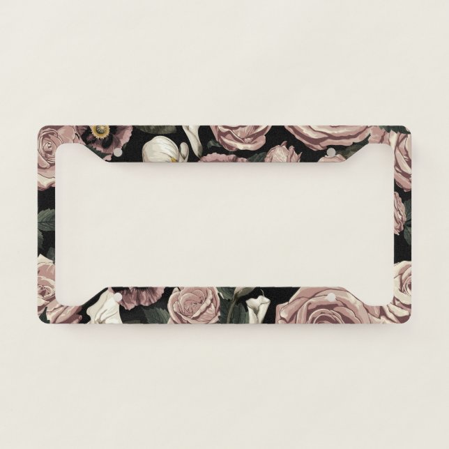 flower license plate frame (Front)