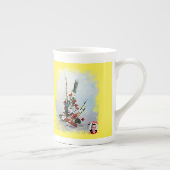 Flower life bone china mug (Right)