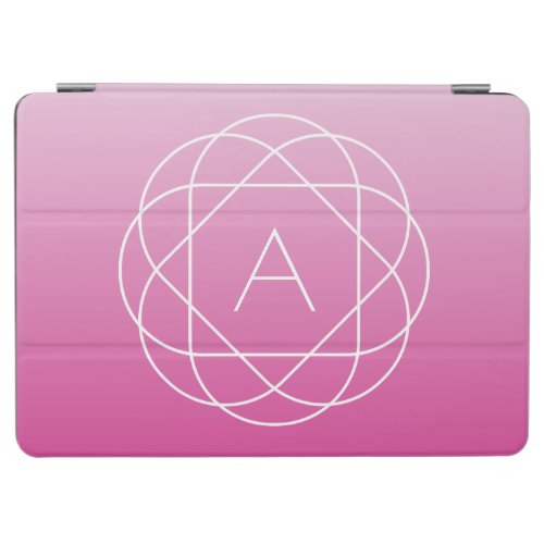 Flower_Like Geometric Monogram  Pink Shaded Ombre iPad Air Cover