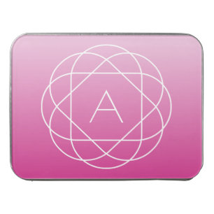 Flower-Like Geometric Monogram Pink Shaded Ombre Jigsaw Puzzle