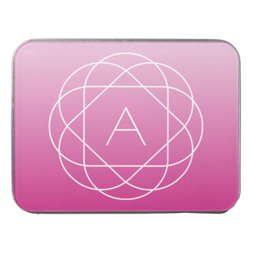 Flower_Like Geometric Monogram  Pink Shaded Ombre Jigsaw Puzzle