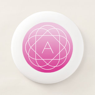 Flower-Like Geometric Monogram Pink Shaded Ombre Wham-O Frisbee