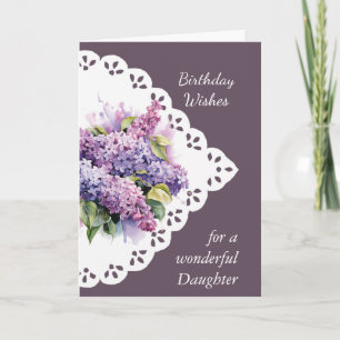 Flower Lilac Bouquet Daughter Birthday Card