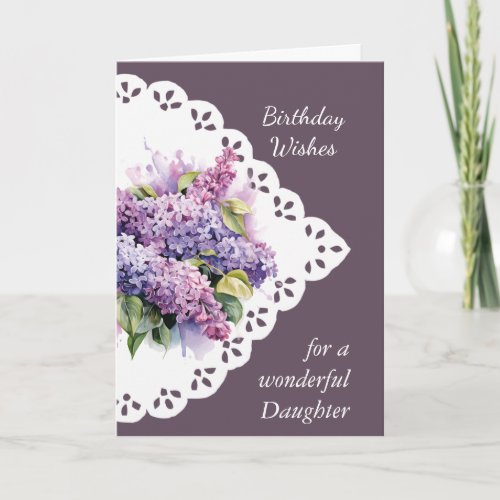  Flower Lilac Bouquet Daughter Birthday Card
