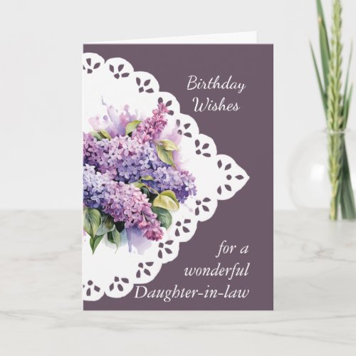  Flower Lilac Bouquet Daughter_in_law Card