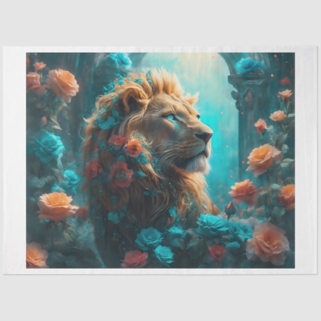 Flower Lion Tissue Paper (Front)