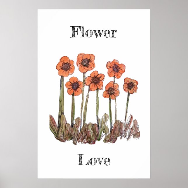 Flower Love Art Poster (Front)
