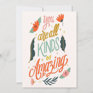 Flower Lover You Are All Kinds Or Amazing Holiday Card