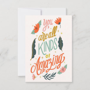Flower Lover   You Are All Kinds Or Amazing RSVP Card