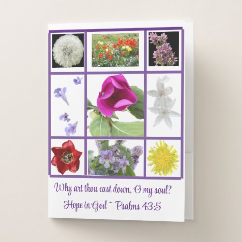 Flower Lovers Bible Verse Pocket Folder