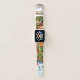 Flower Lovers Cat, Louis Wain Apple Watch Band