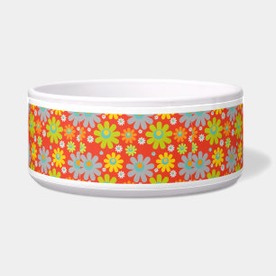 flower lovers Ceramic Pet Bowl