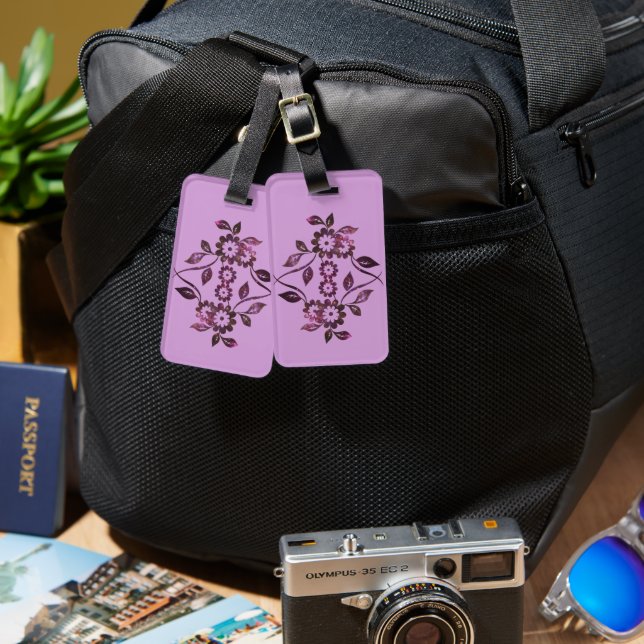 Flower Luggage Tag (Front & Back)