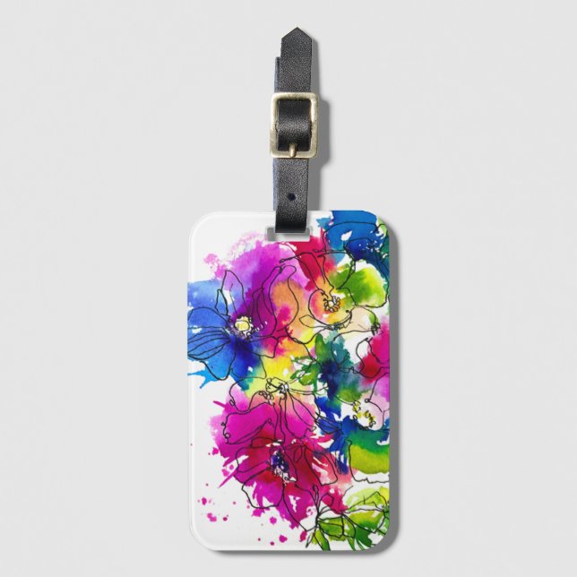 Flower Luggage Tag (Front Vertical)