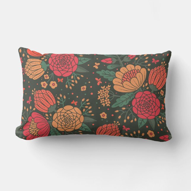 flower lumbar pillow (Front)
