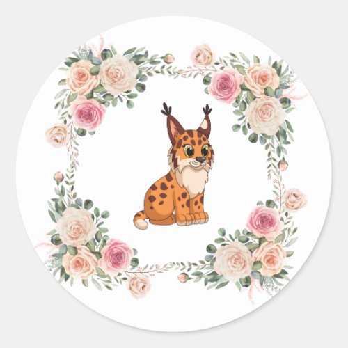 Flower Lynx Sticker