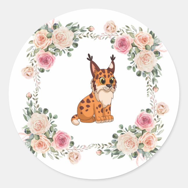 Flower Lynx Sticker (Front)