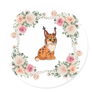 Flower Lynx Sticker