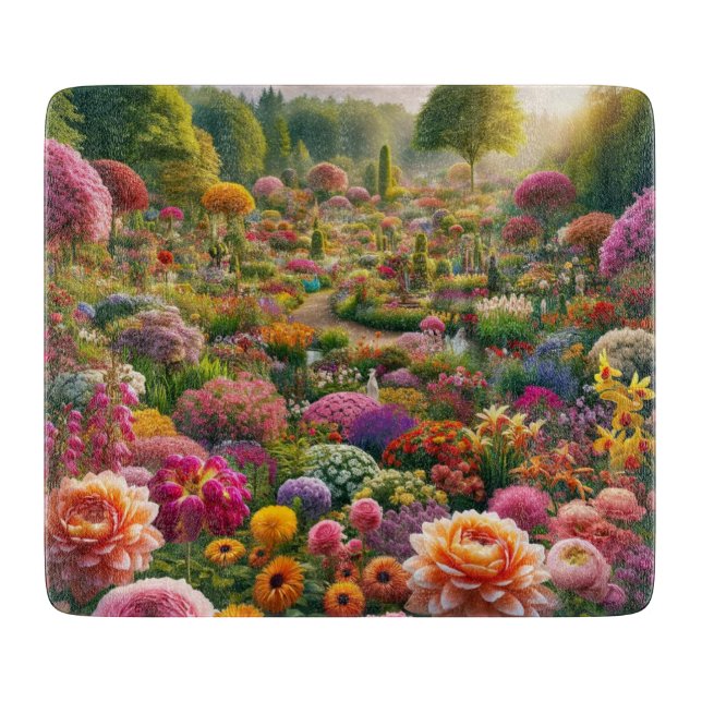 Flower magic – a paradise of colors cutting board (Front)