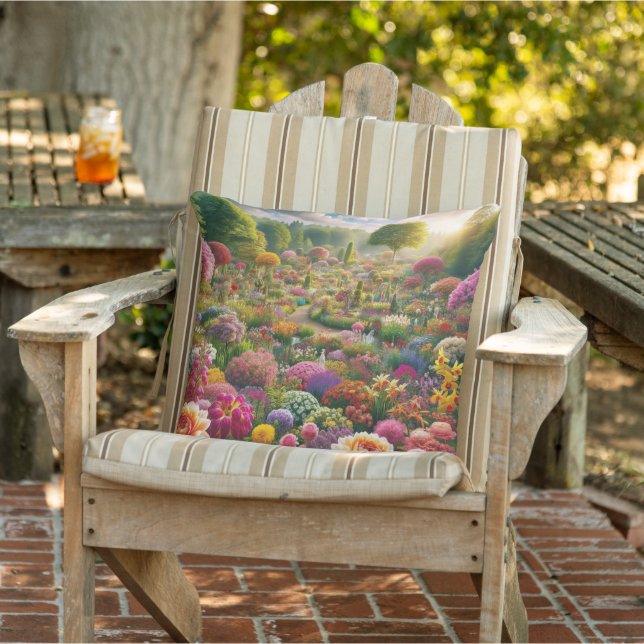 Flower magic – a paradise of colors outdoor pillow (Chair)