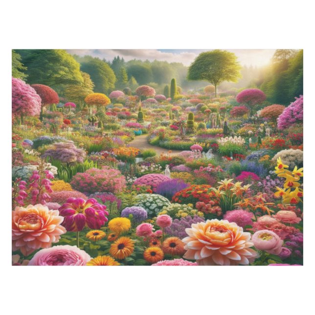 Flower magic – a paradise of colors tablecloth (Front (Horizontal))
