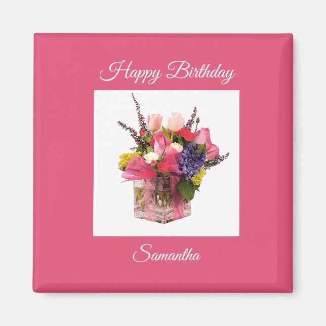 Flower Magnet (Pink) (Front)