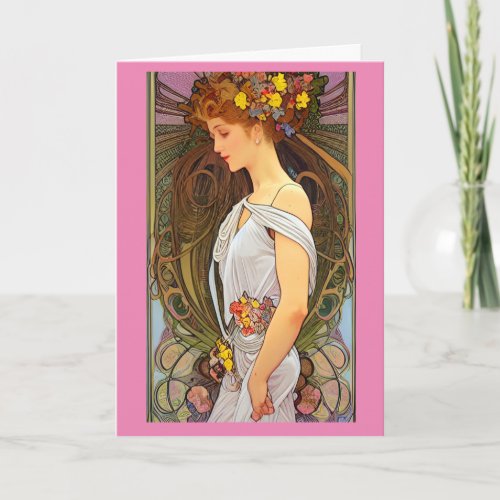 Flower Maiden Birthday Greeting card