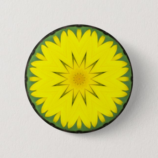 Flower Mandala 03 Pinback Button (Front)