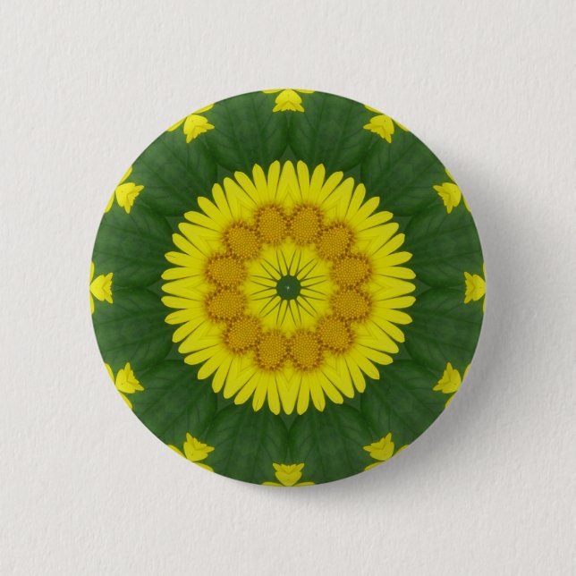 Flower Mandala 05 Pinback Button (Front)