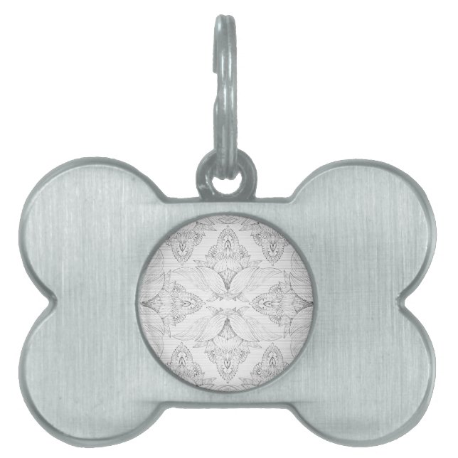 Flower Mandala 3 Pet ID Tag (Front)