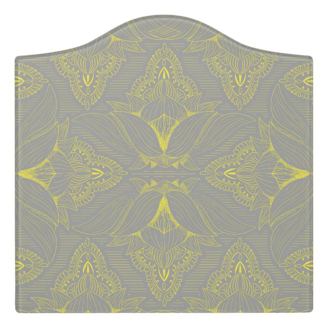 Flower Mandala 4 Door Sign (Large Crest Front)