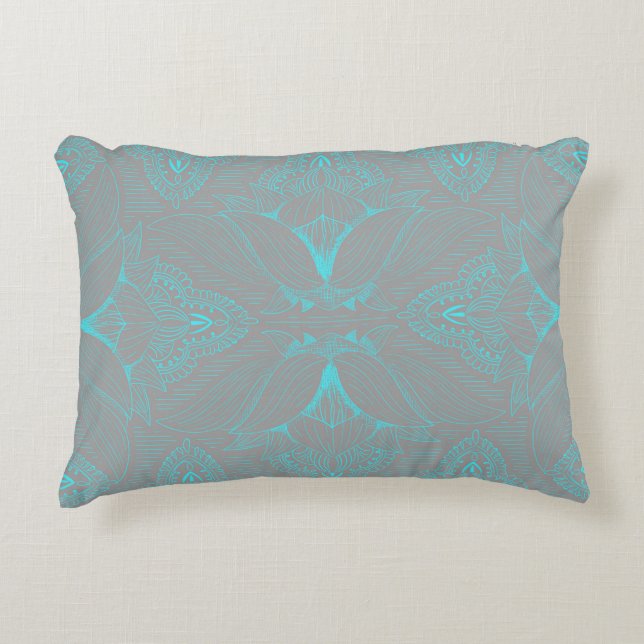 Flower Mandala 6 Accent Pillow (Front)