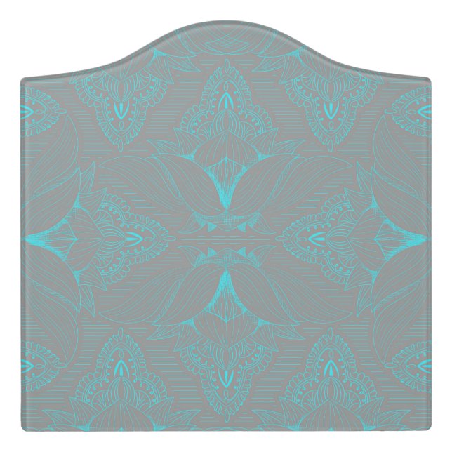 Flower Mandala 6 Door Sign (Large Crest Front)
