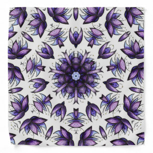 Flower Mandala Abstract Kaleidoscopic Pattern Bandana