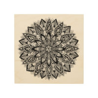 Flower Mandala black and white