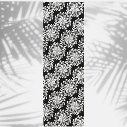 Flower Mandala Black and White Yoga Mat