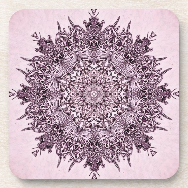flower mandala coaster set (Front)