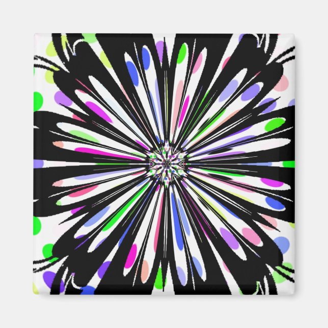  flower mandala design magnet (Front)