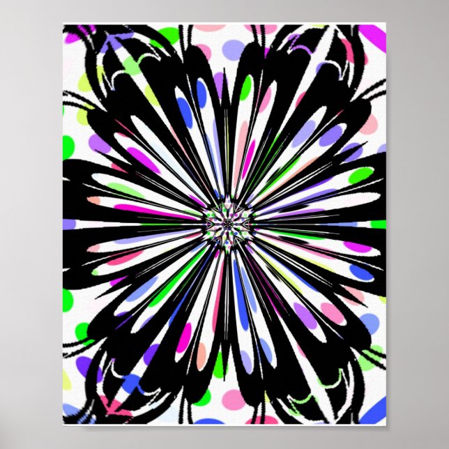  flower mandala design poster (Front)