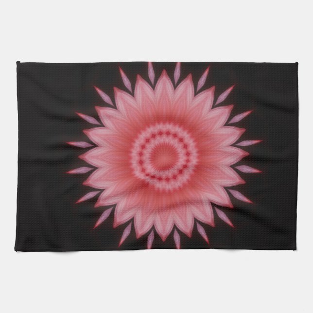 Flower Mandala in Pink Towel (Horizontal)