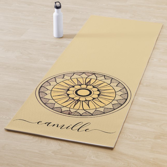 Flower Mandala Personalized Yoga Mat (In Situ)