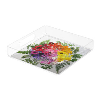Flower Mandala Serving Tray